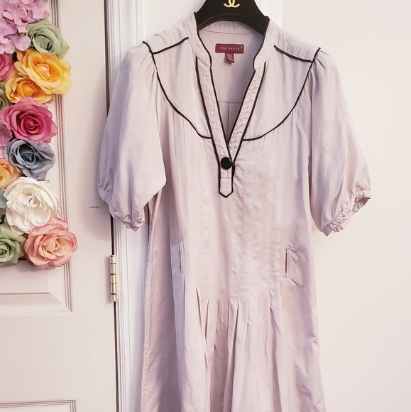 Ted Baker Dresses & Skirts - Last price! TED BAKER Brown UK 2 Small vneck short